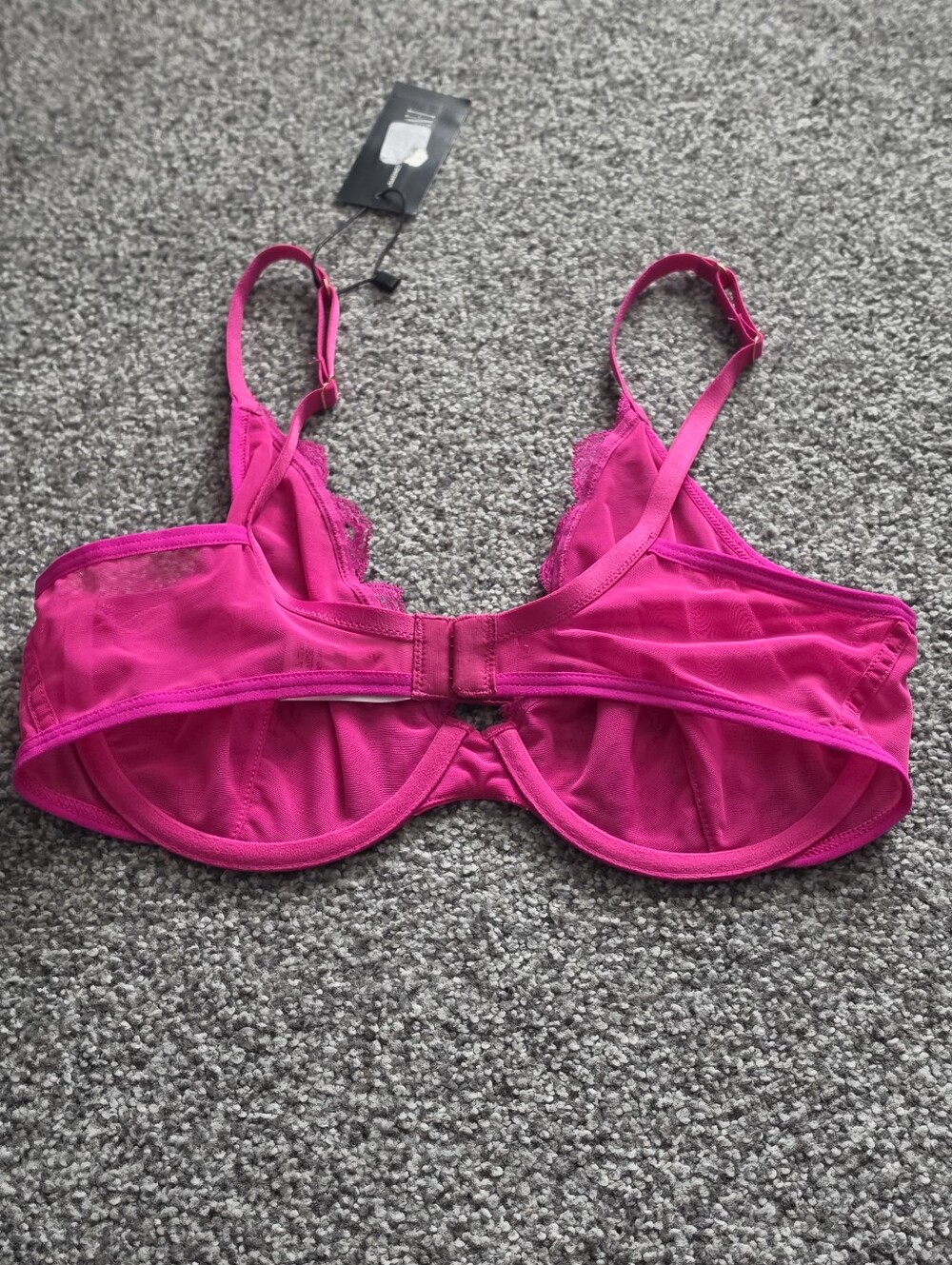 INC International Concepts Fuchsia Lace Underwire Bra - Picture 3 of 4